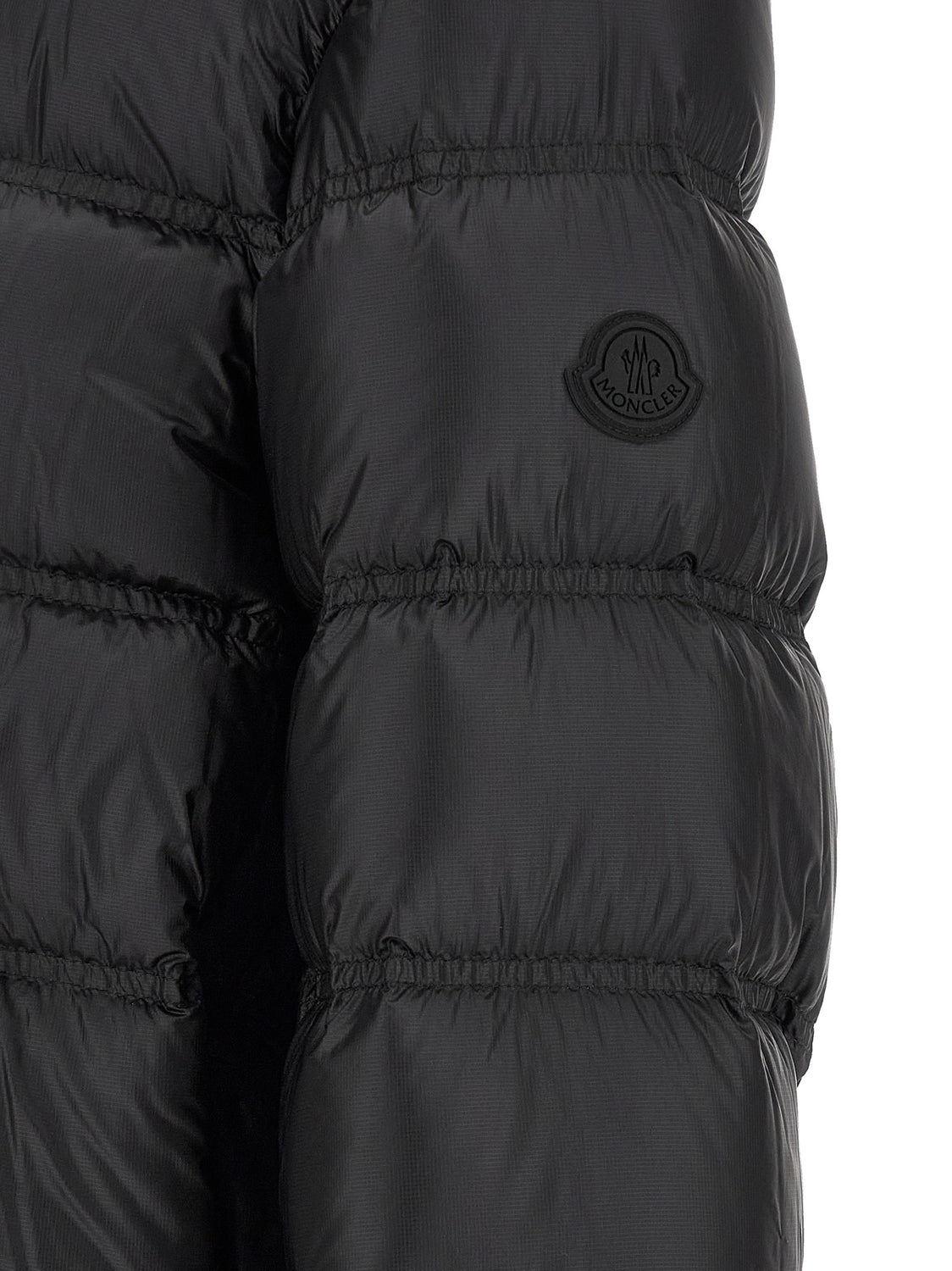 Black Polyamide Full-Length Jacket
