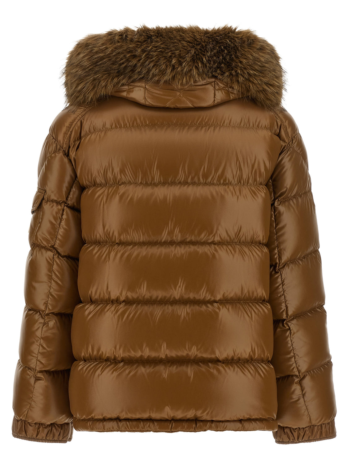 Brown Polyamide Full-Length Jacket