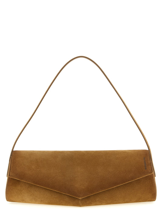 Brown Calfskin Shoulder Bag
