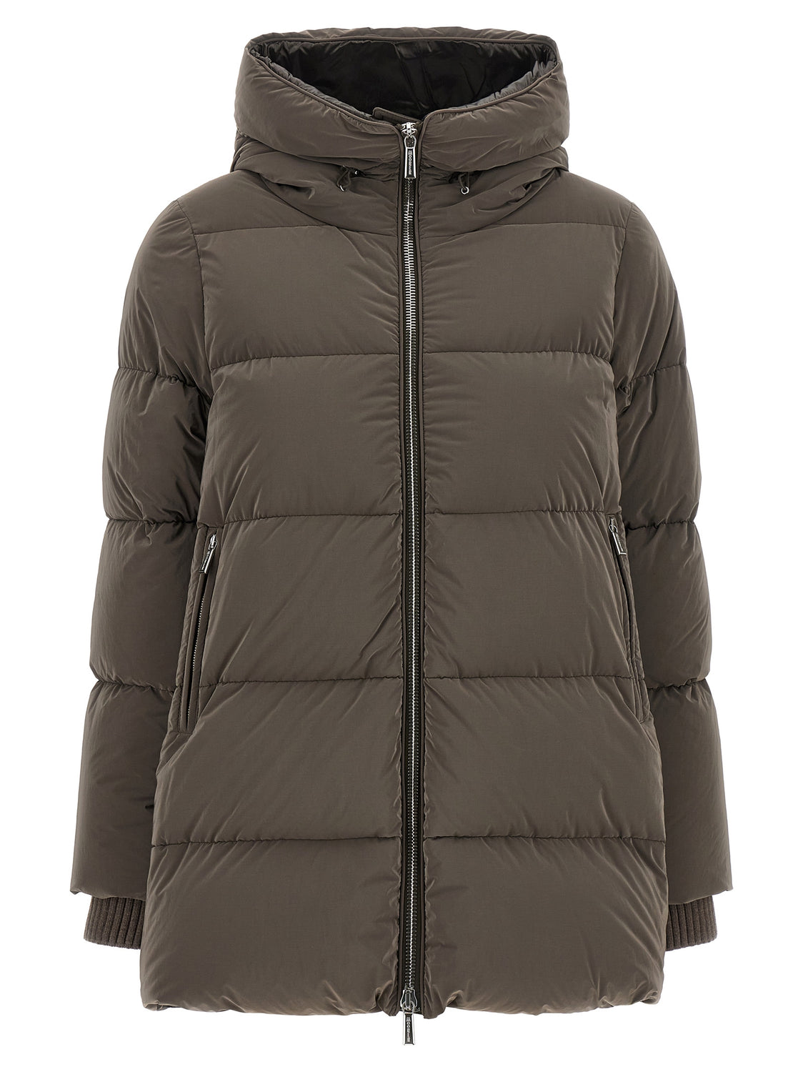 Brown Wool Full-Length Jacket