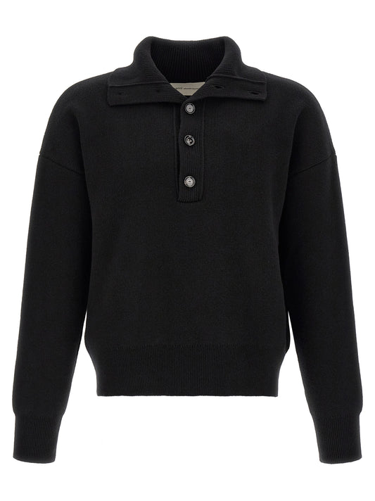 Black Wool Cardigan