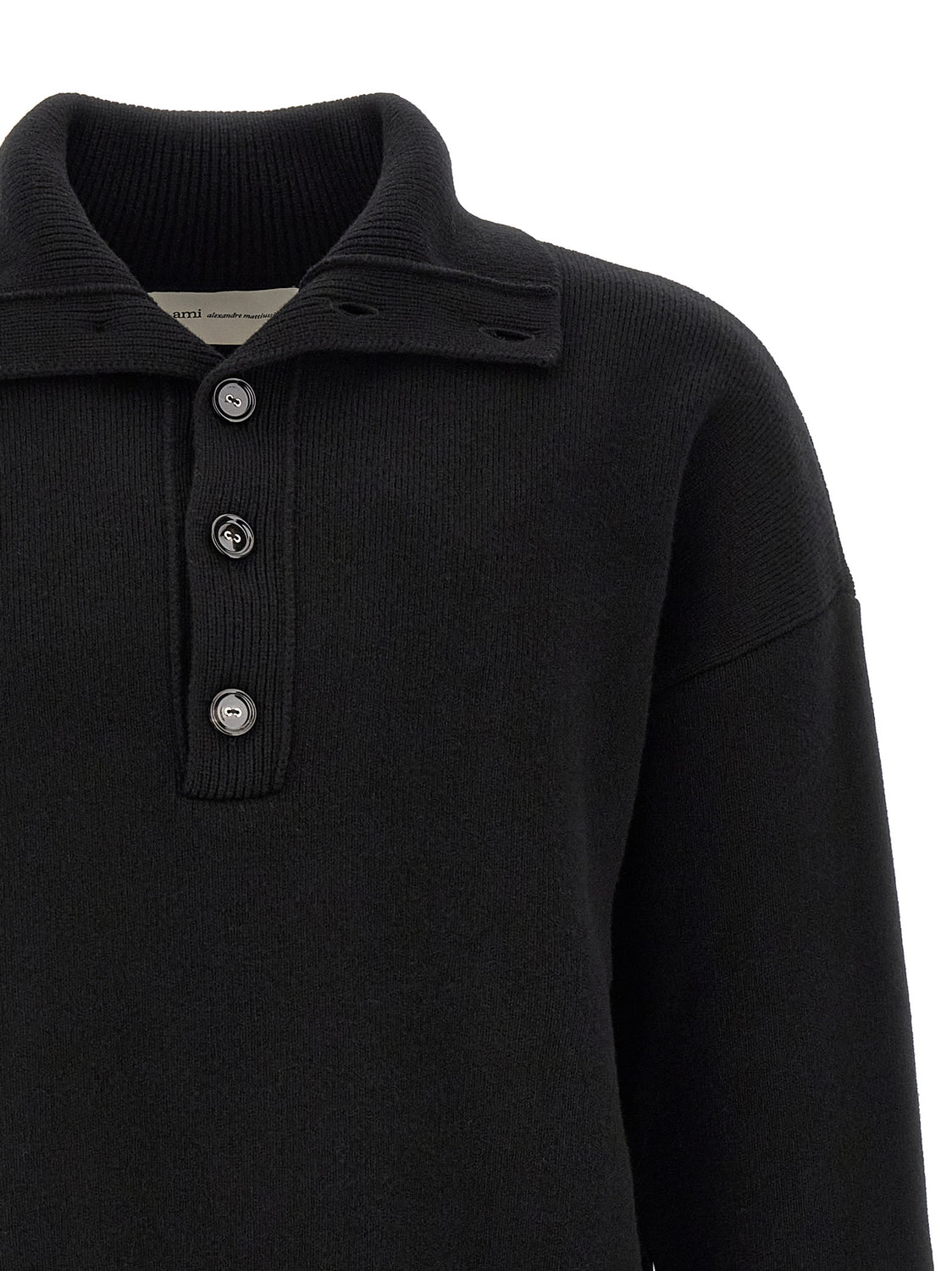 Black Wool Cardigan
