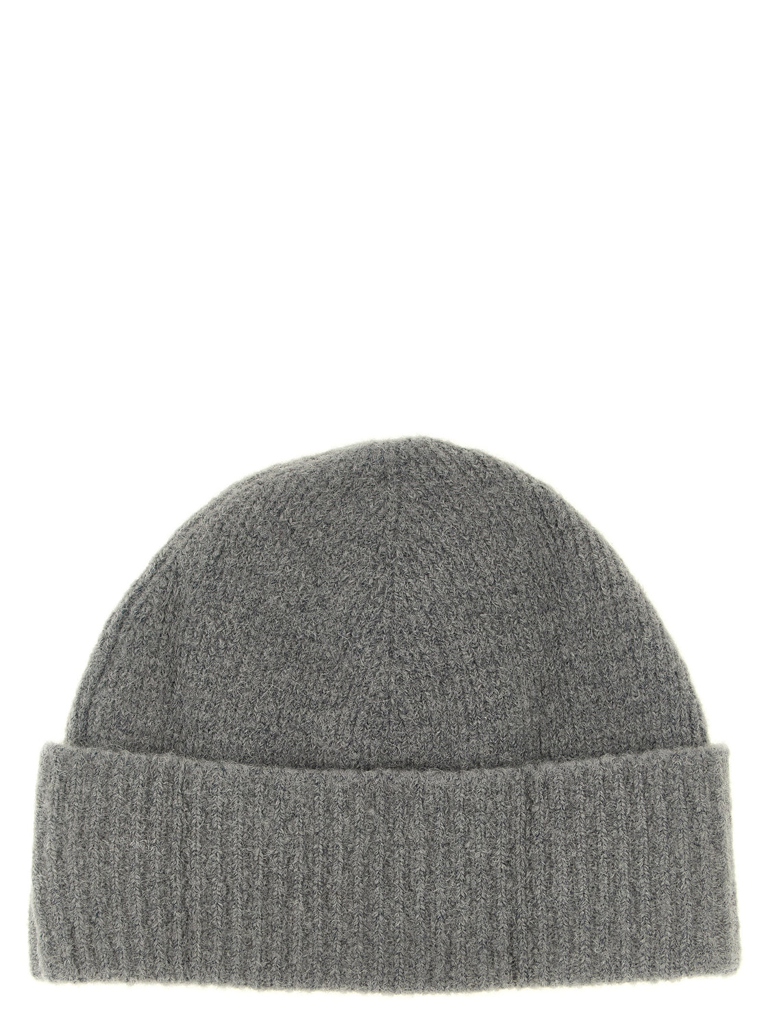 Gray Alpaca Leather Beanie