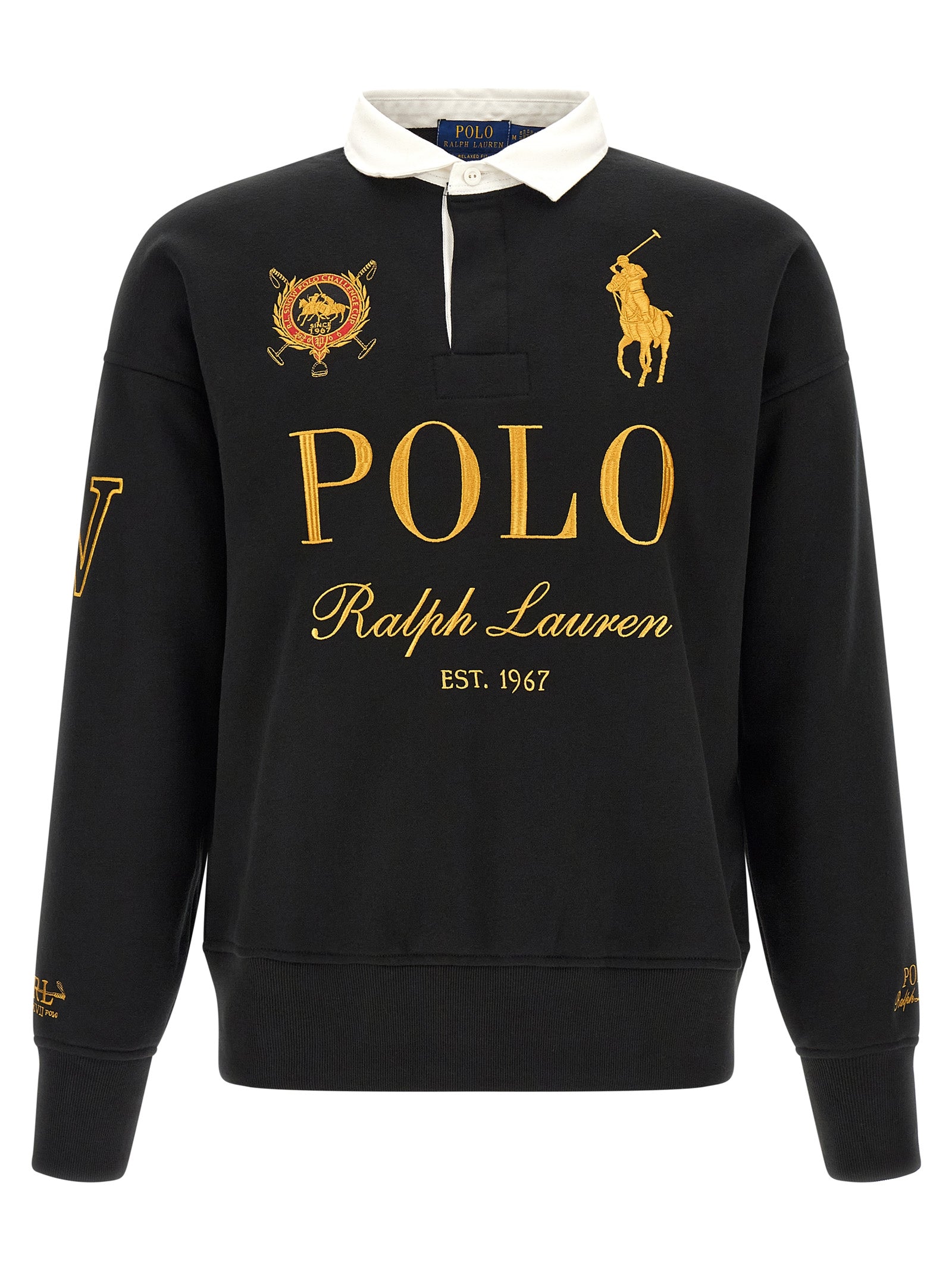 Black Cotton Polo Shirt