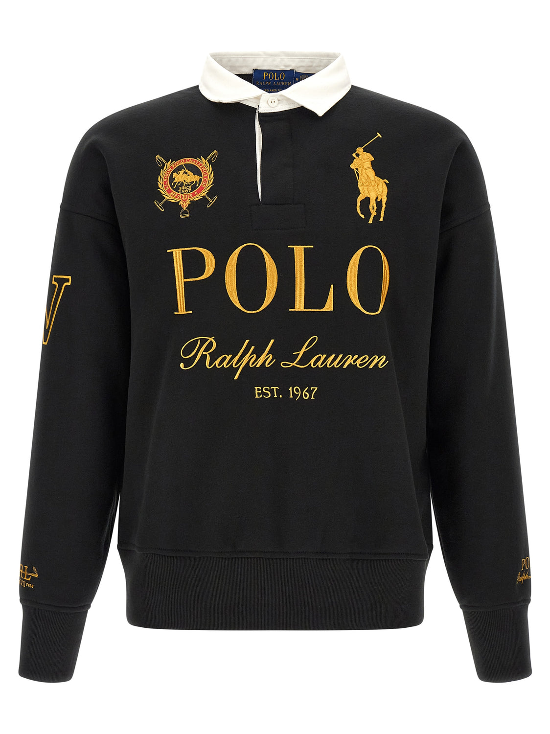 Black Cotton Polo Shirt