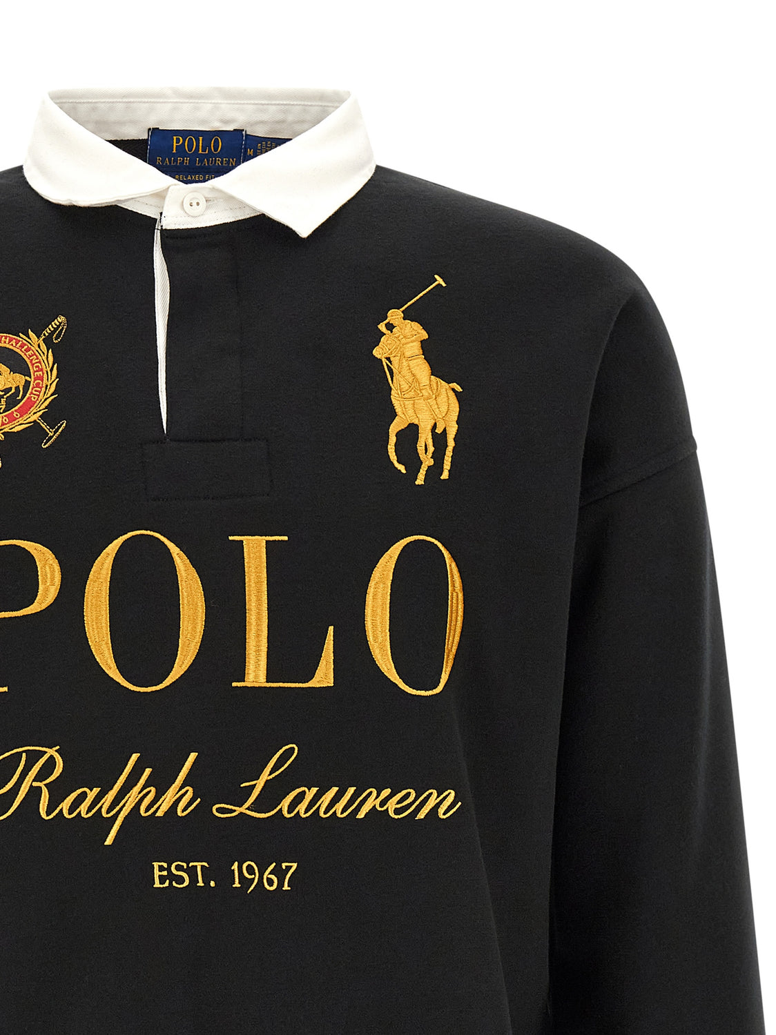 Black Cotton Polo Shirt