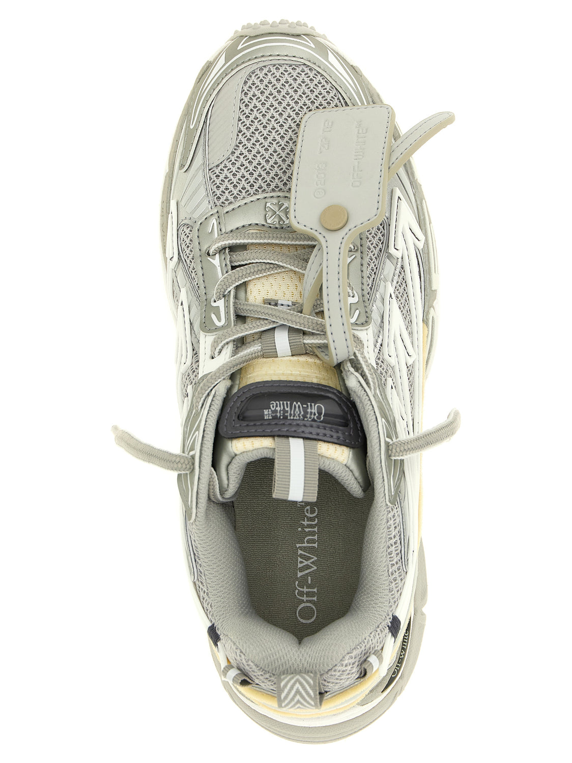 Gray Polyethylene Athletic Sneakers