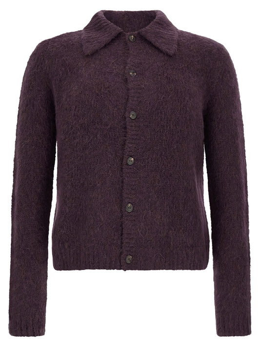 Purple Wool Cardigan