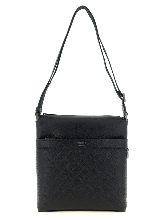 Black Calfskin Crossbody Bag