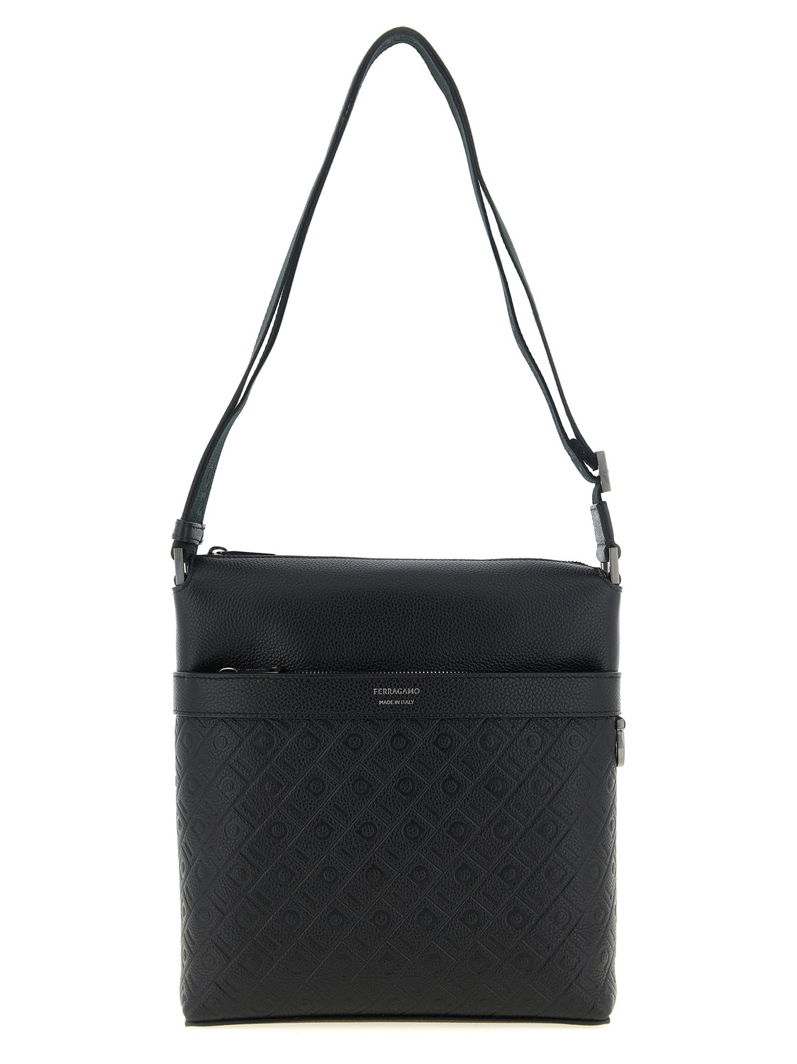 Black Calfskin Crossbody Bag