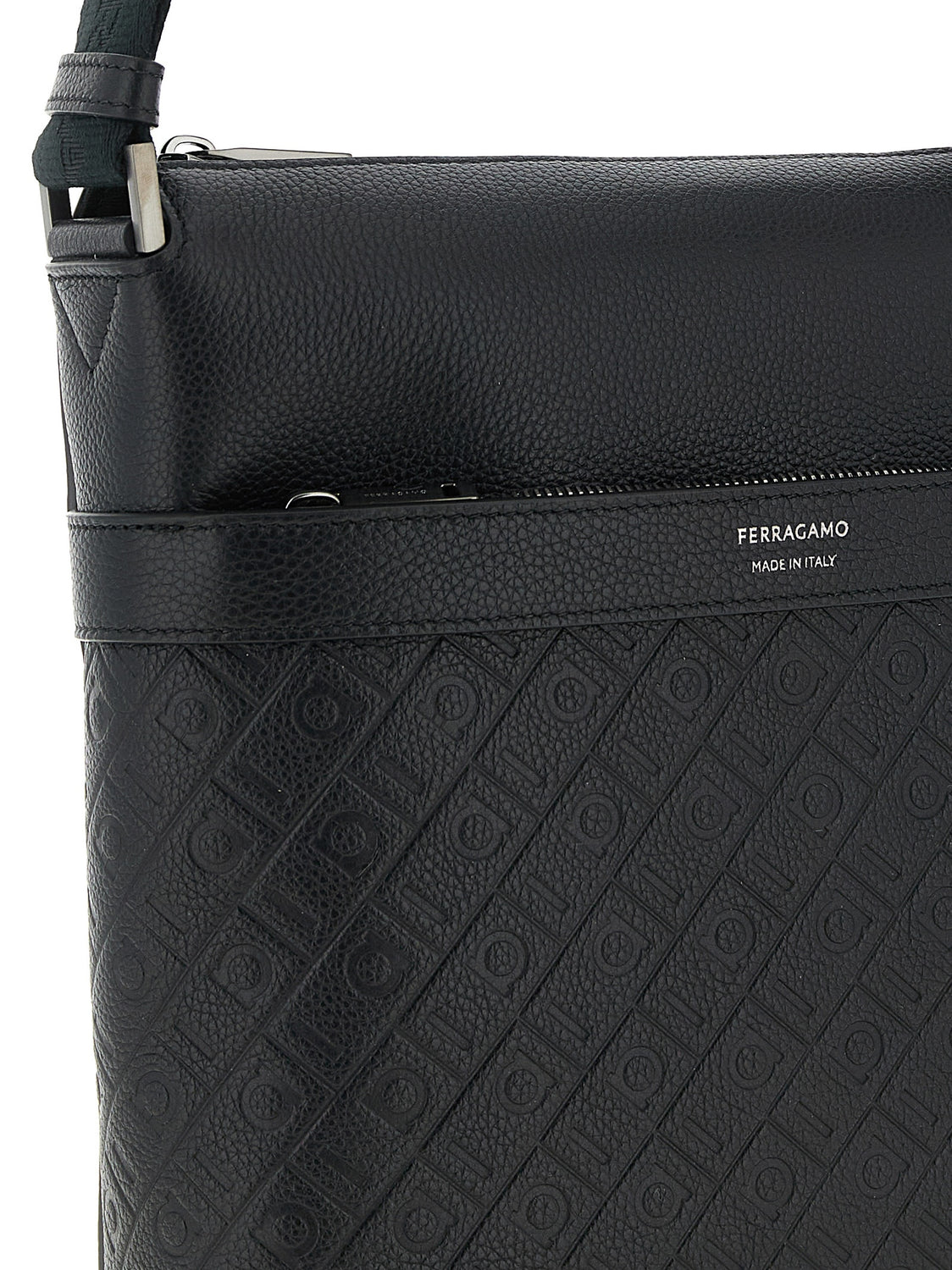 Black Calfskin Crossbody Bag