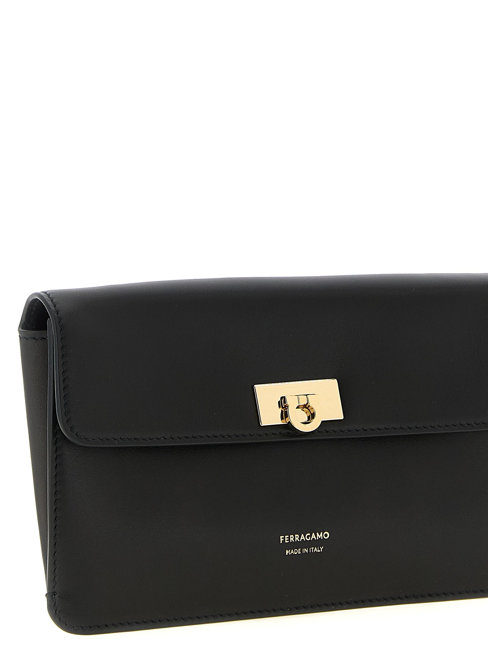 Black Calfskin Clutch Bag
