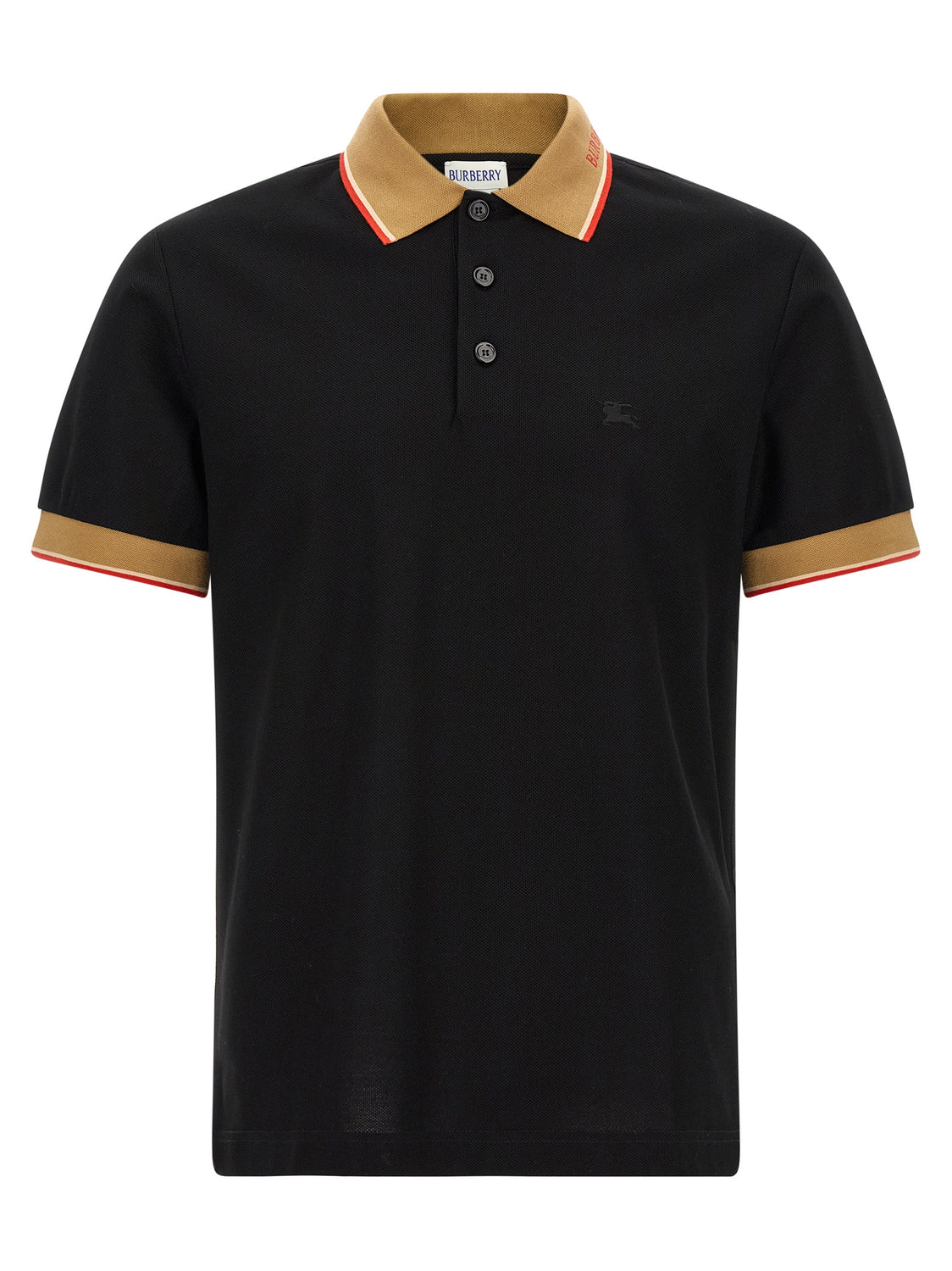 Black Cotton Polo Shirt