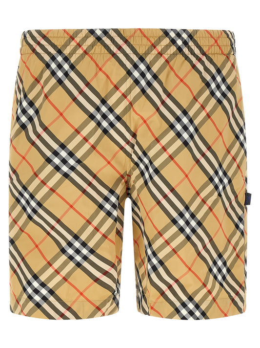 Beige Polyamide Swim Shorts