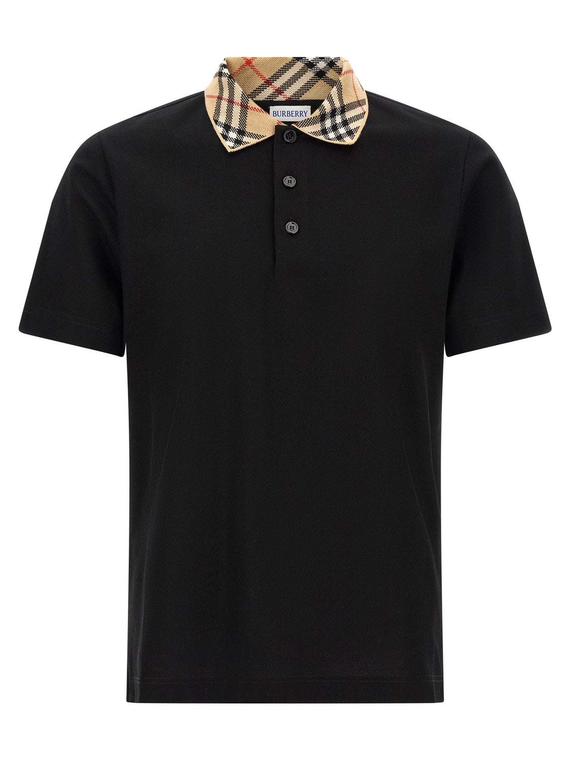 Black Cotton Polo Shirt
