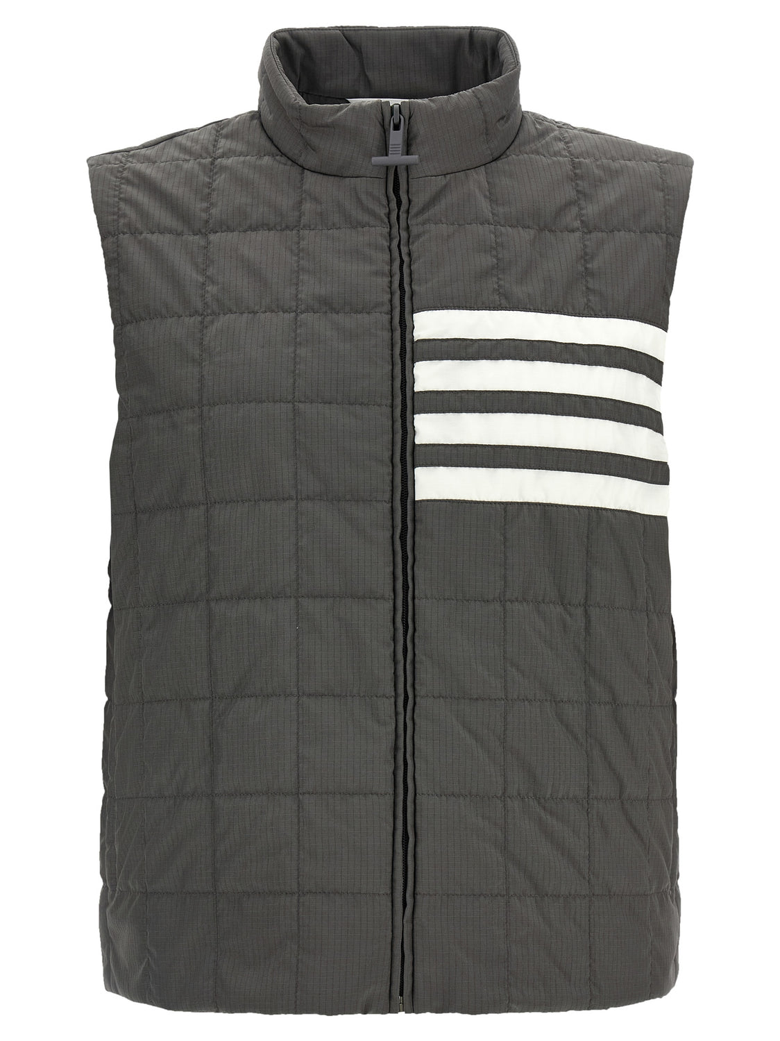 Gray Polyamide Sleeveless Jacket