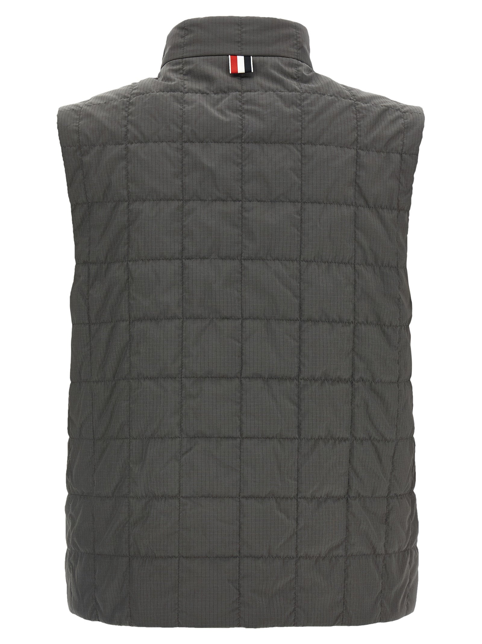 Gray Polyamide Sleeveless Jacket