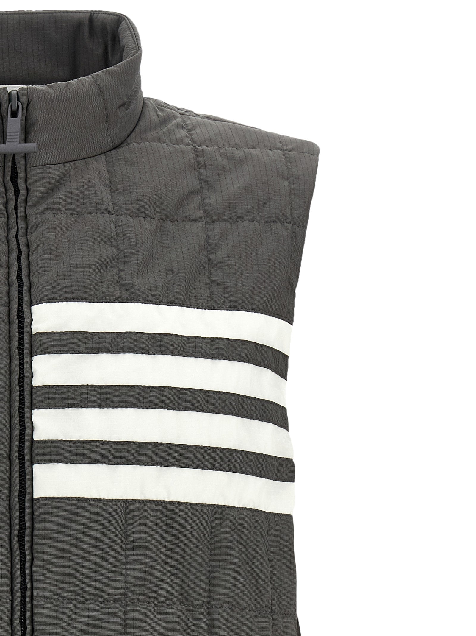 Gray Polyamide Sleeveless Jacket