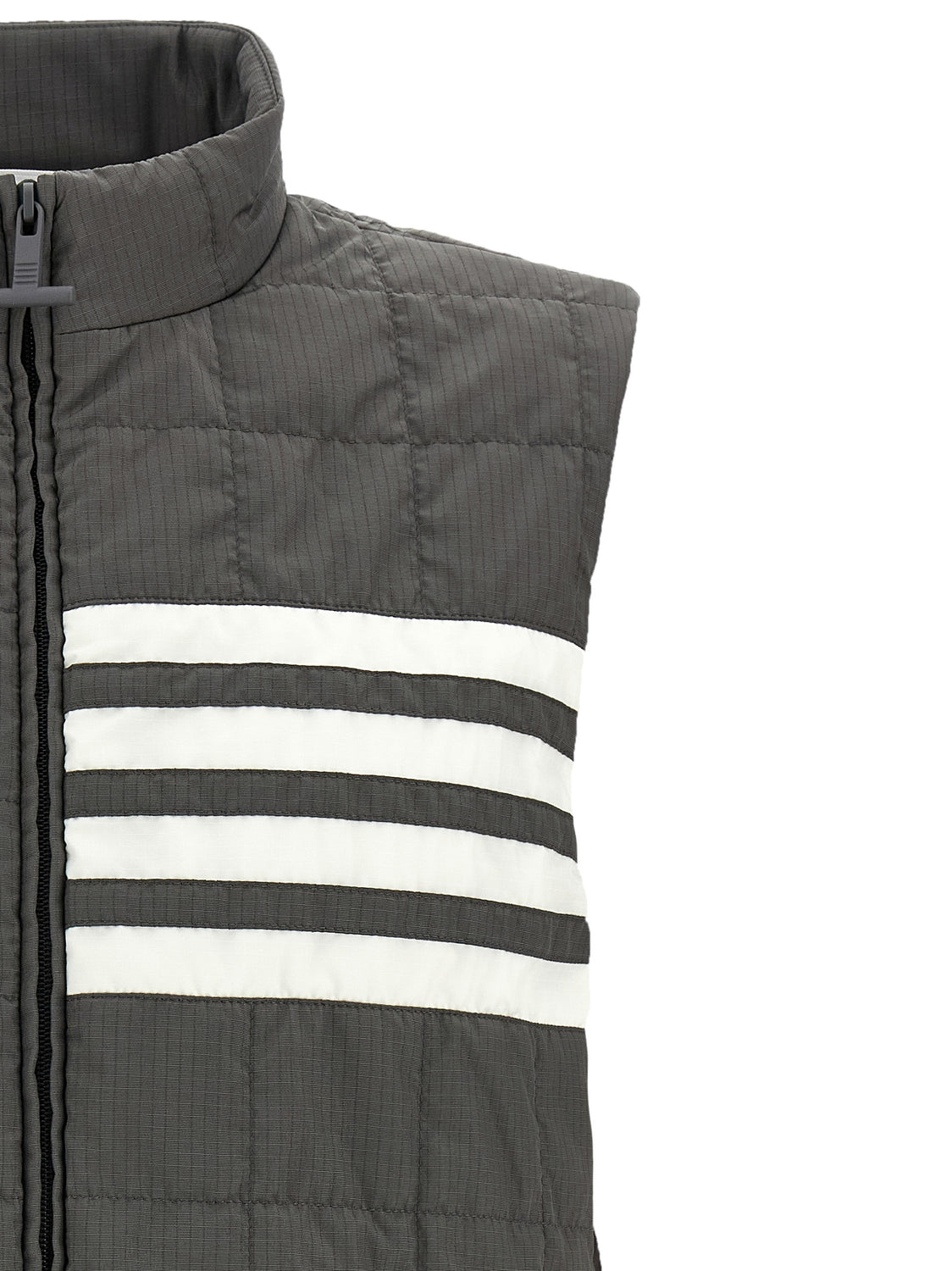 Gray Polyamide Sleeveless Jacket
