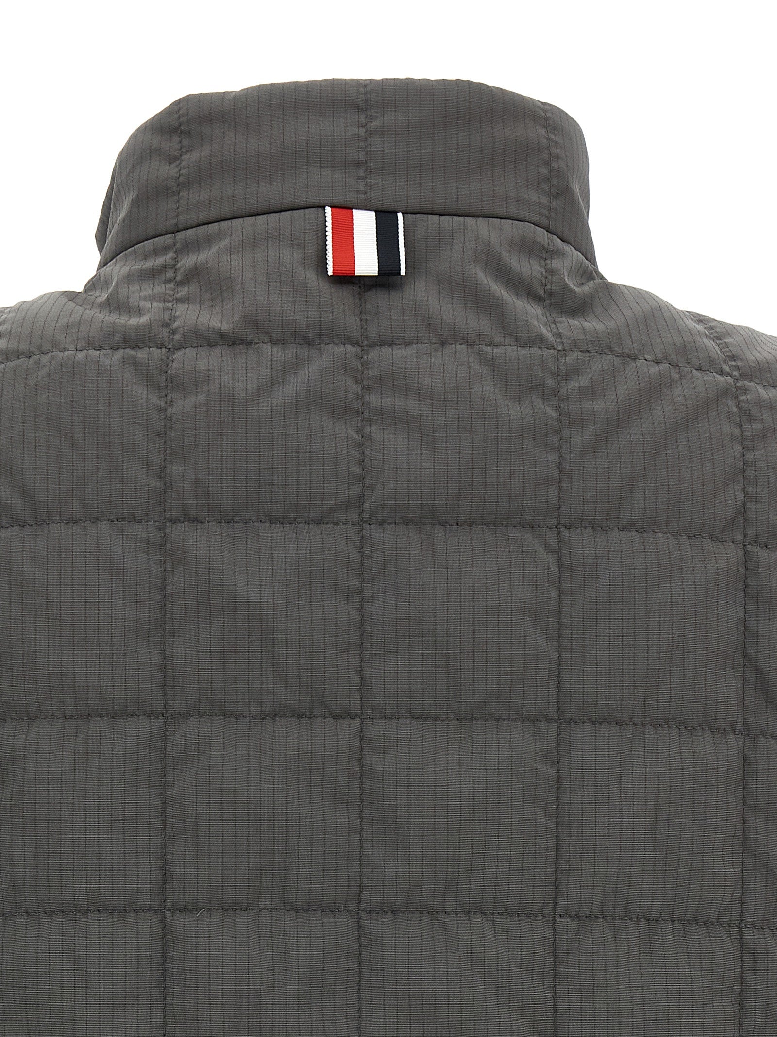 Gray Polyamide Sleeveless Jacket