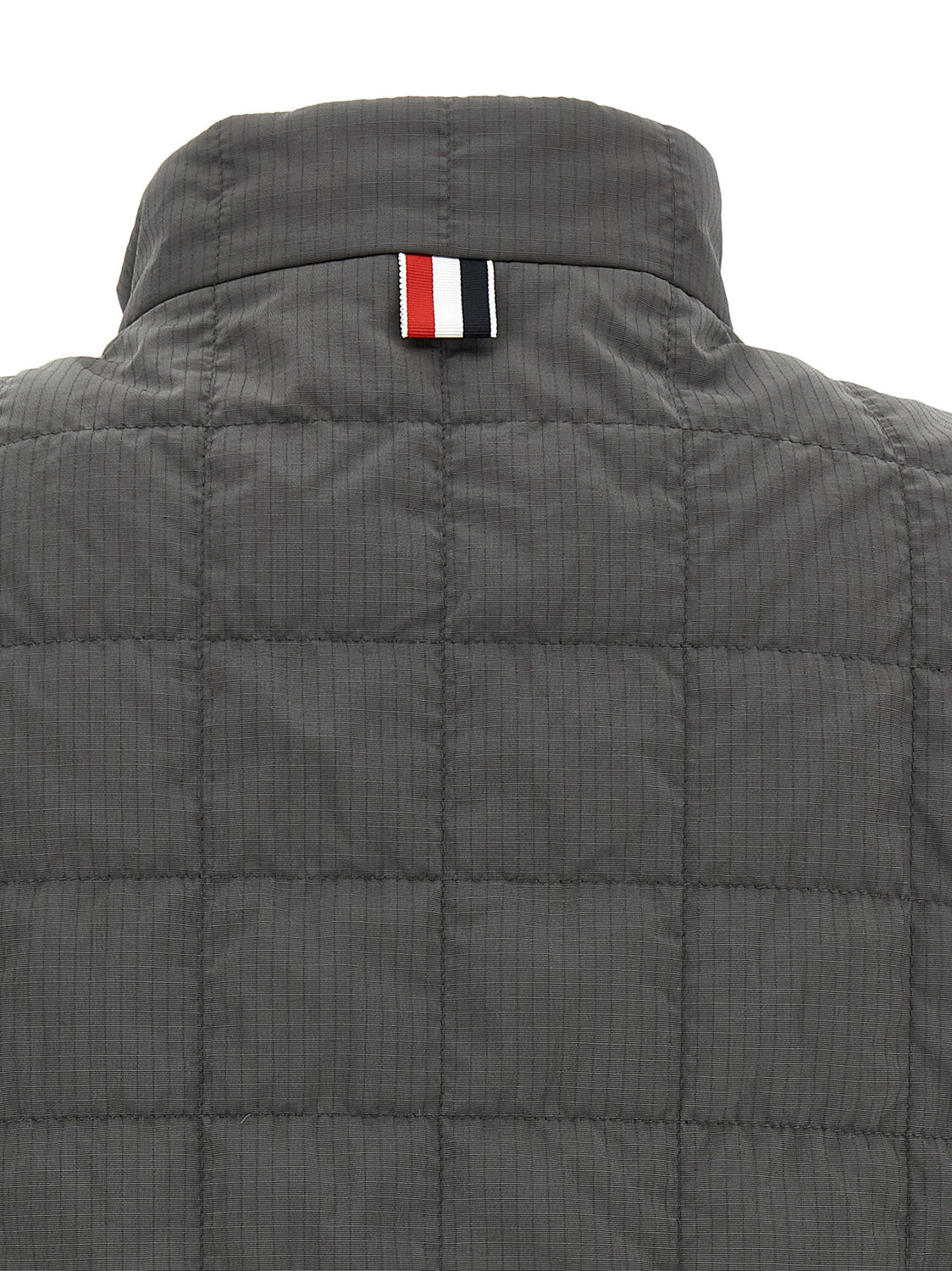 Gray Polyamide Sleeveless Jacket
