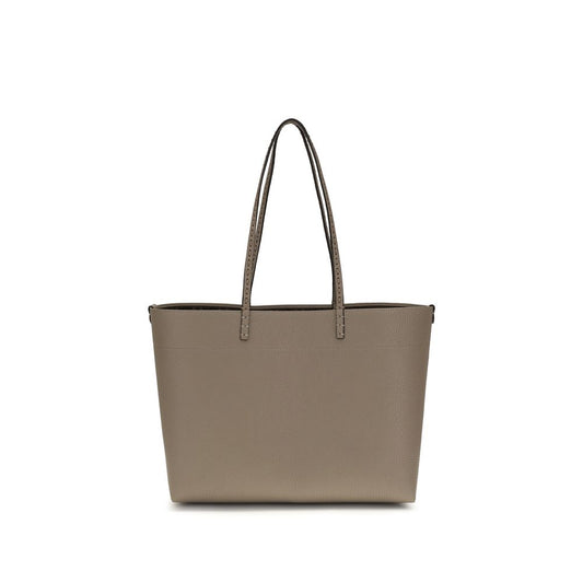 Beige Calf Leather Bos Taurus Shoulder Bag