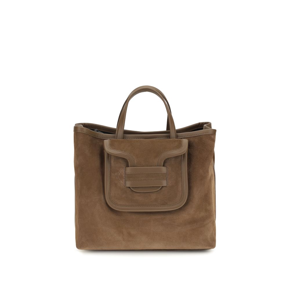 Brown Suede Leather Shoulder Bag