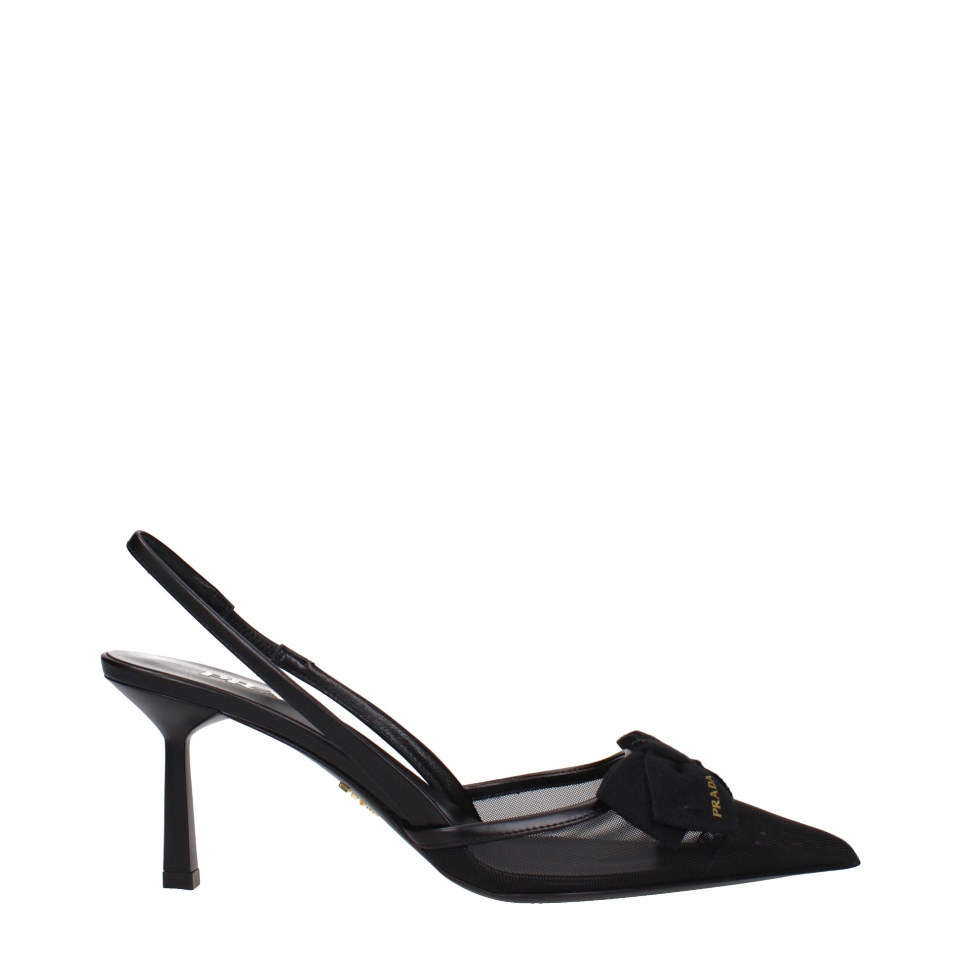 Black Fibres High Heel Pumps