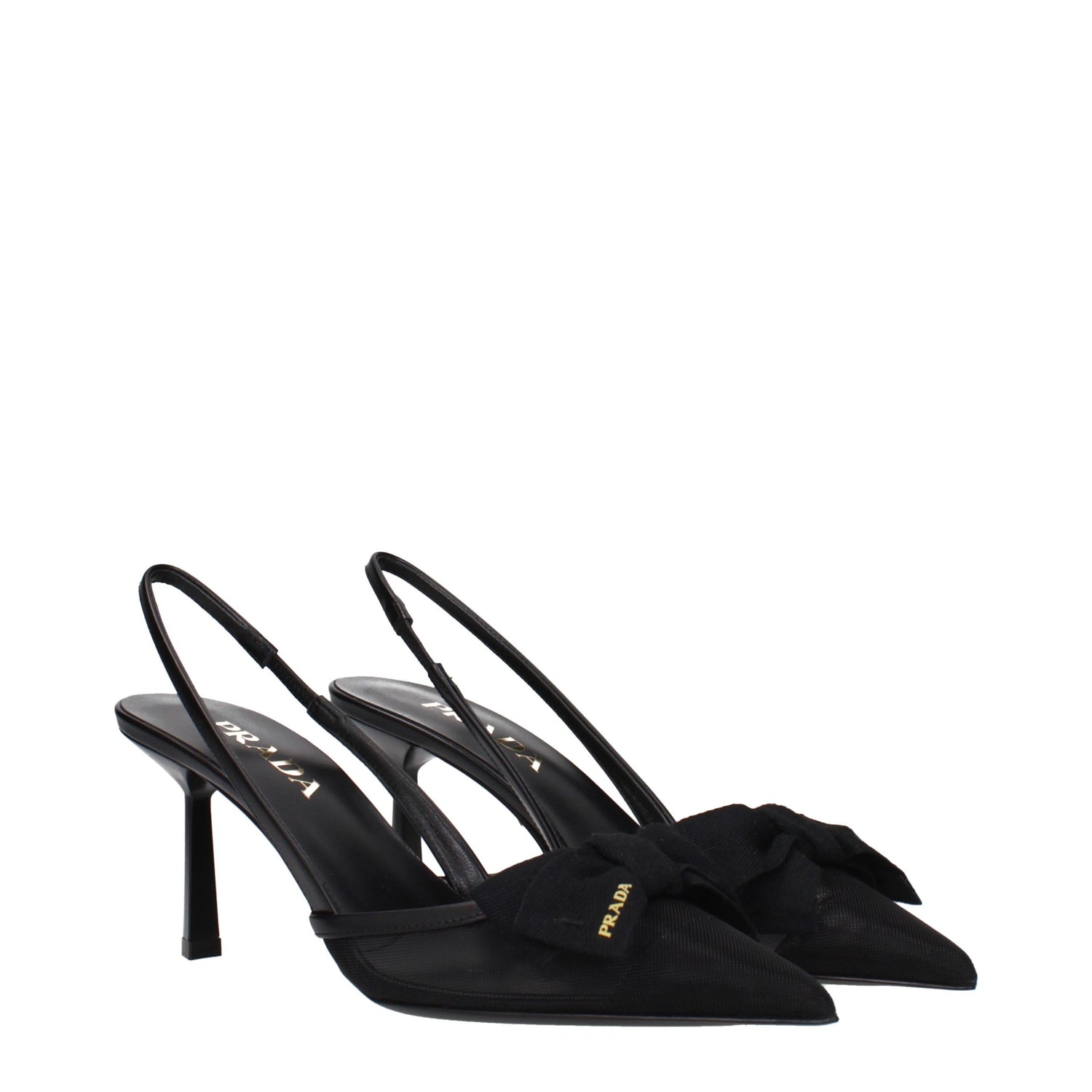 Black Fibres High Heel Pumps