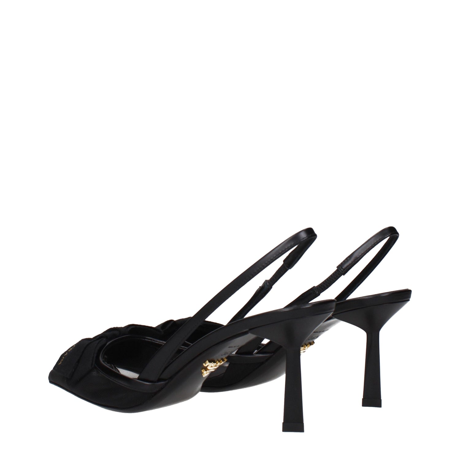 Black Fibres High Heel Pumps