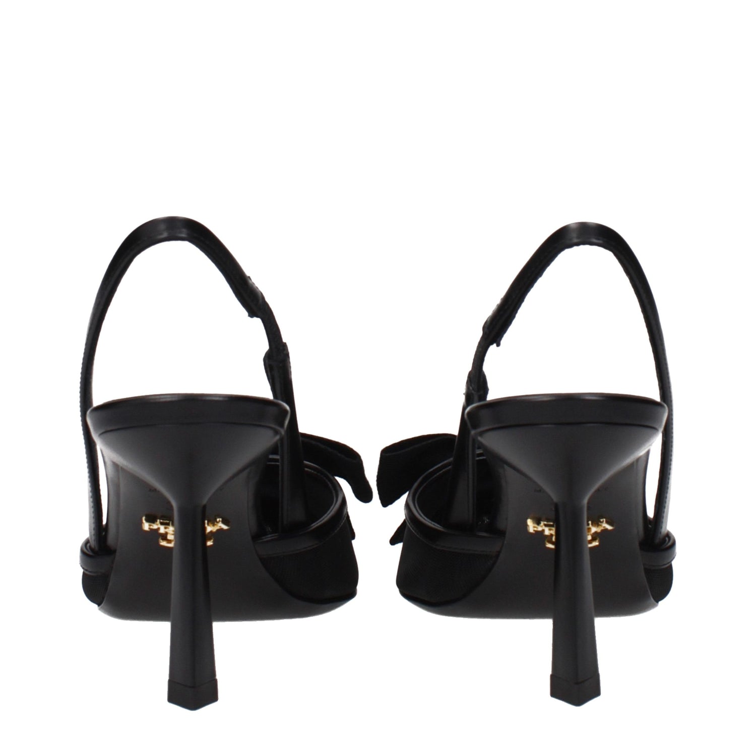 Black Fibres High Heel Pumps