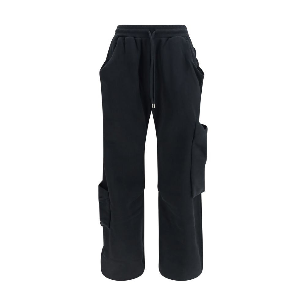 Black Cotton Athletic Pants