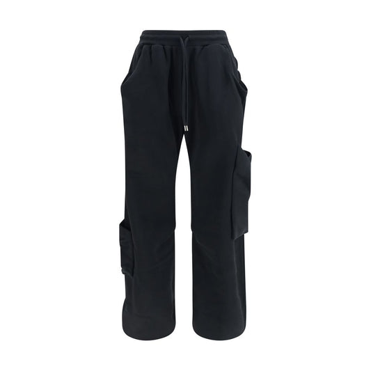 Black Cotton Athletic Pants