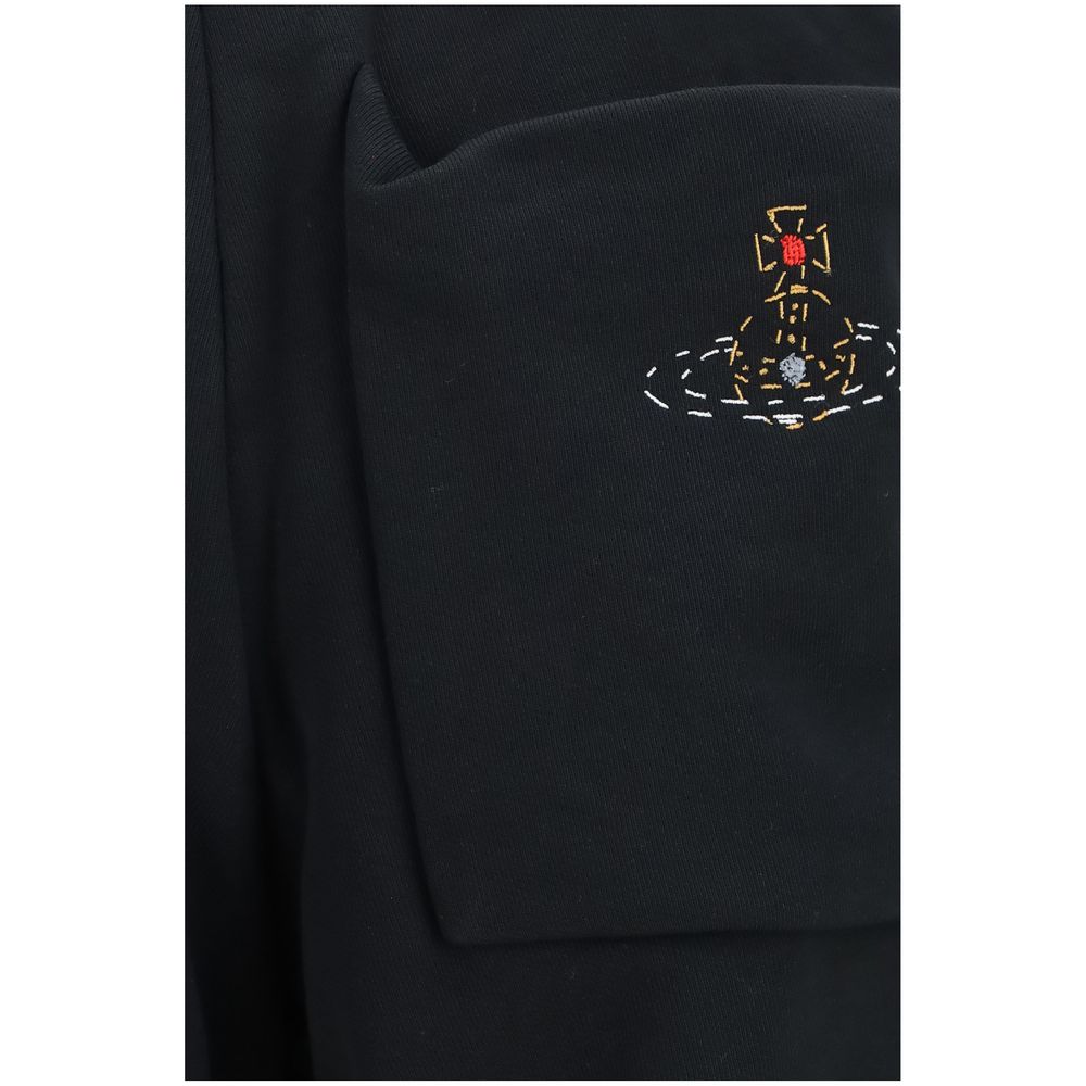 Black Cotton Athletic Pants