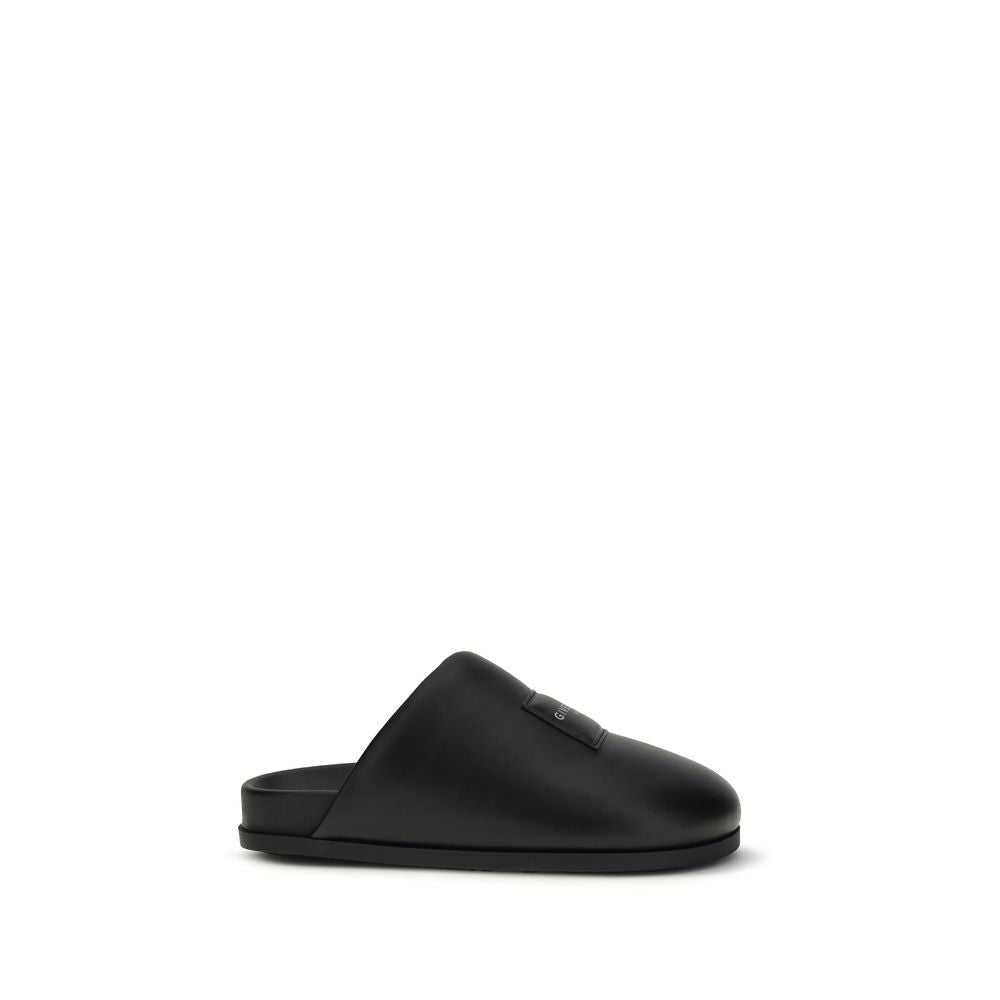 Black Calf Leather Bos Taurus Mules