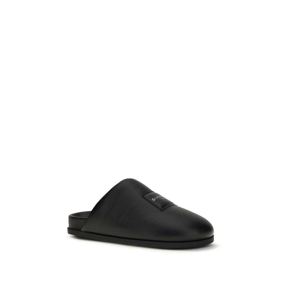 Black Calf Leather Bos Taurus Mules