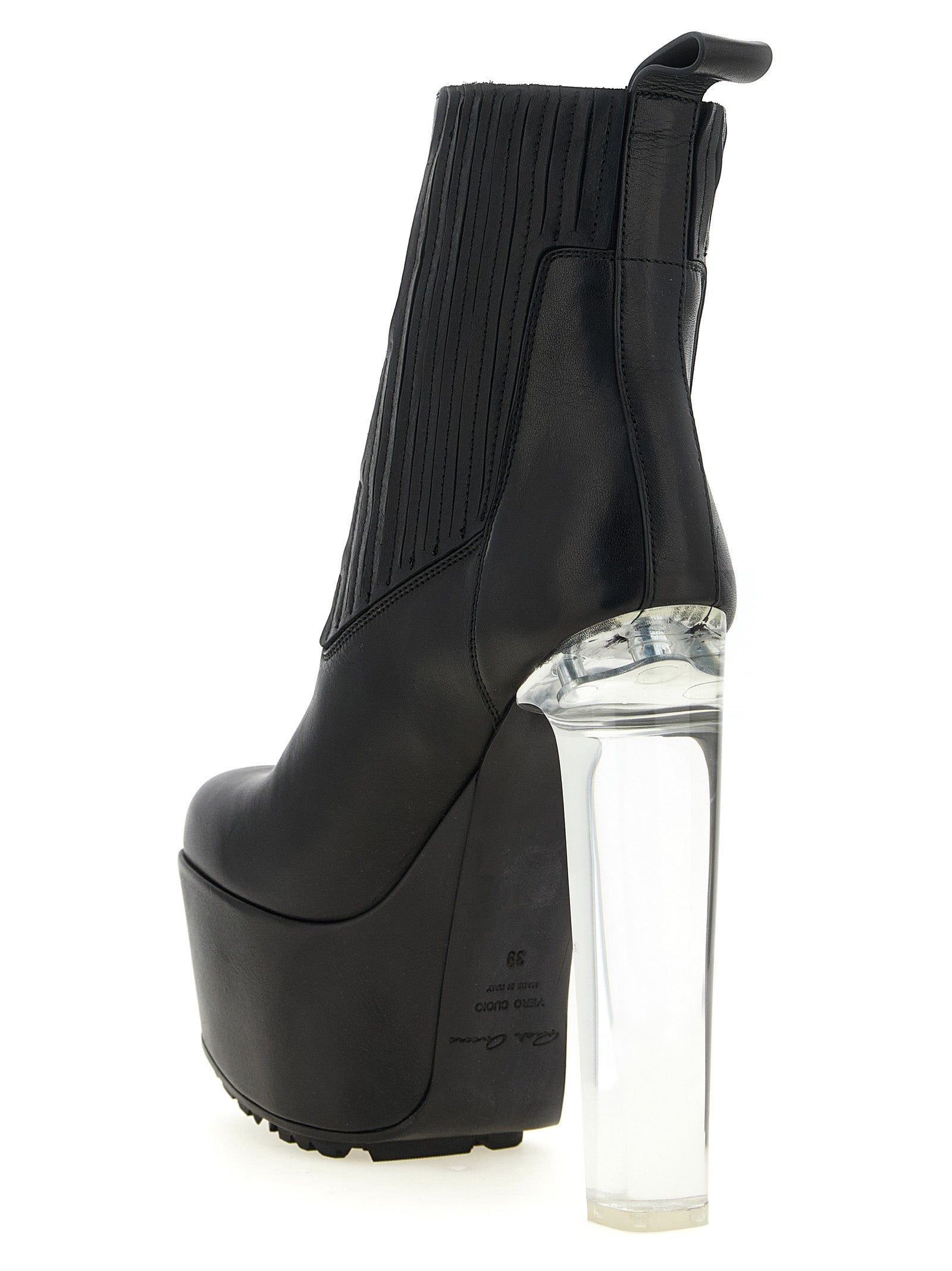 Black Calfskin Ankle Boots