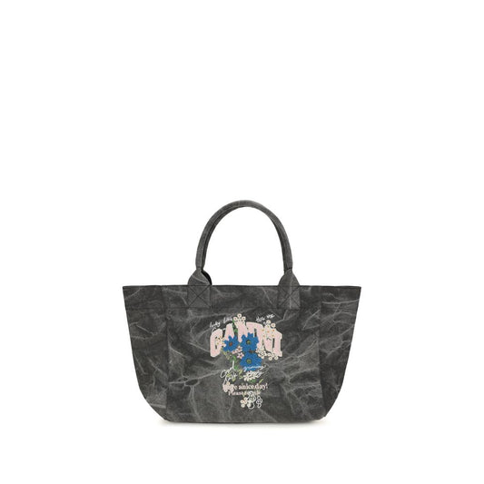 Gray Cotton Shoulder Bag
