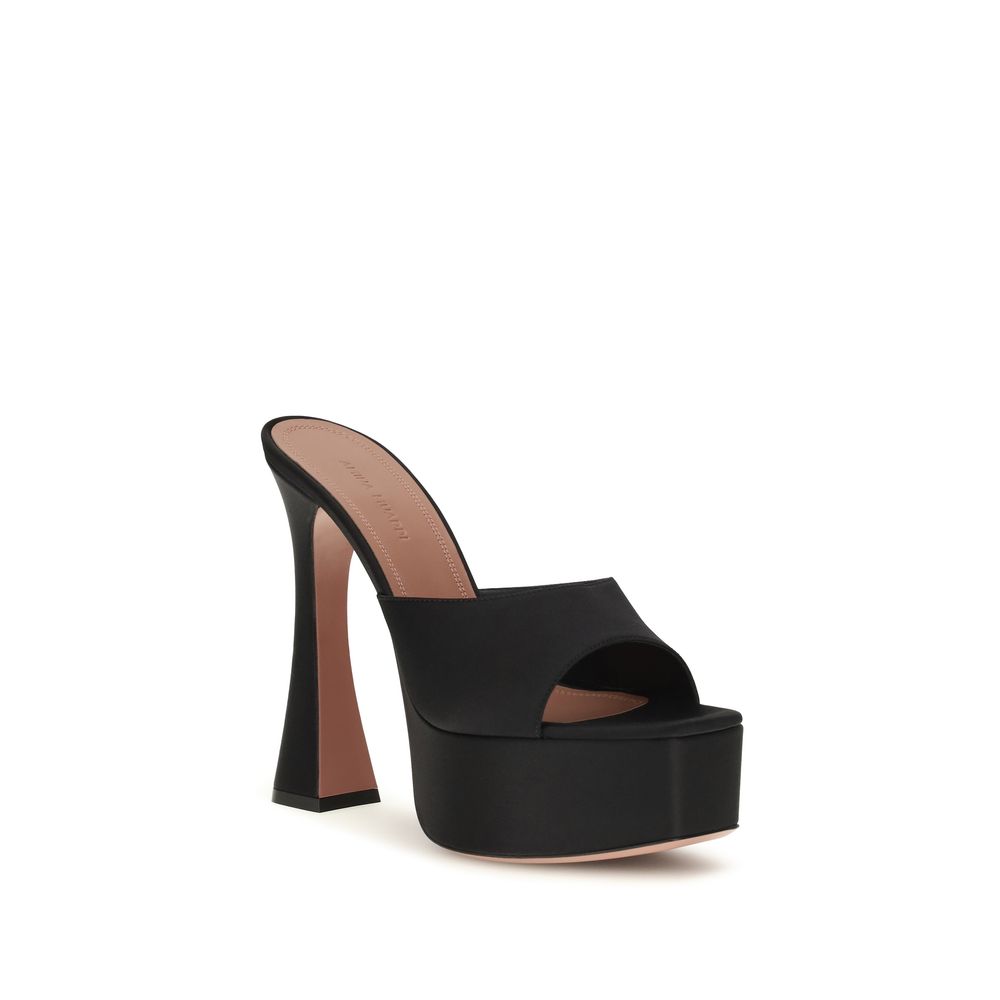 Black Calf Leather Bos Taurus Platform Sandals