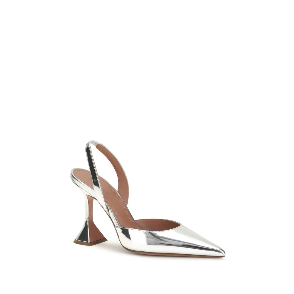 Silver Calf Leather Bos Taurus High Heel Pumps