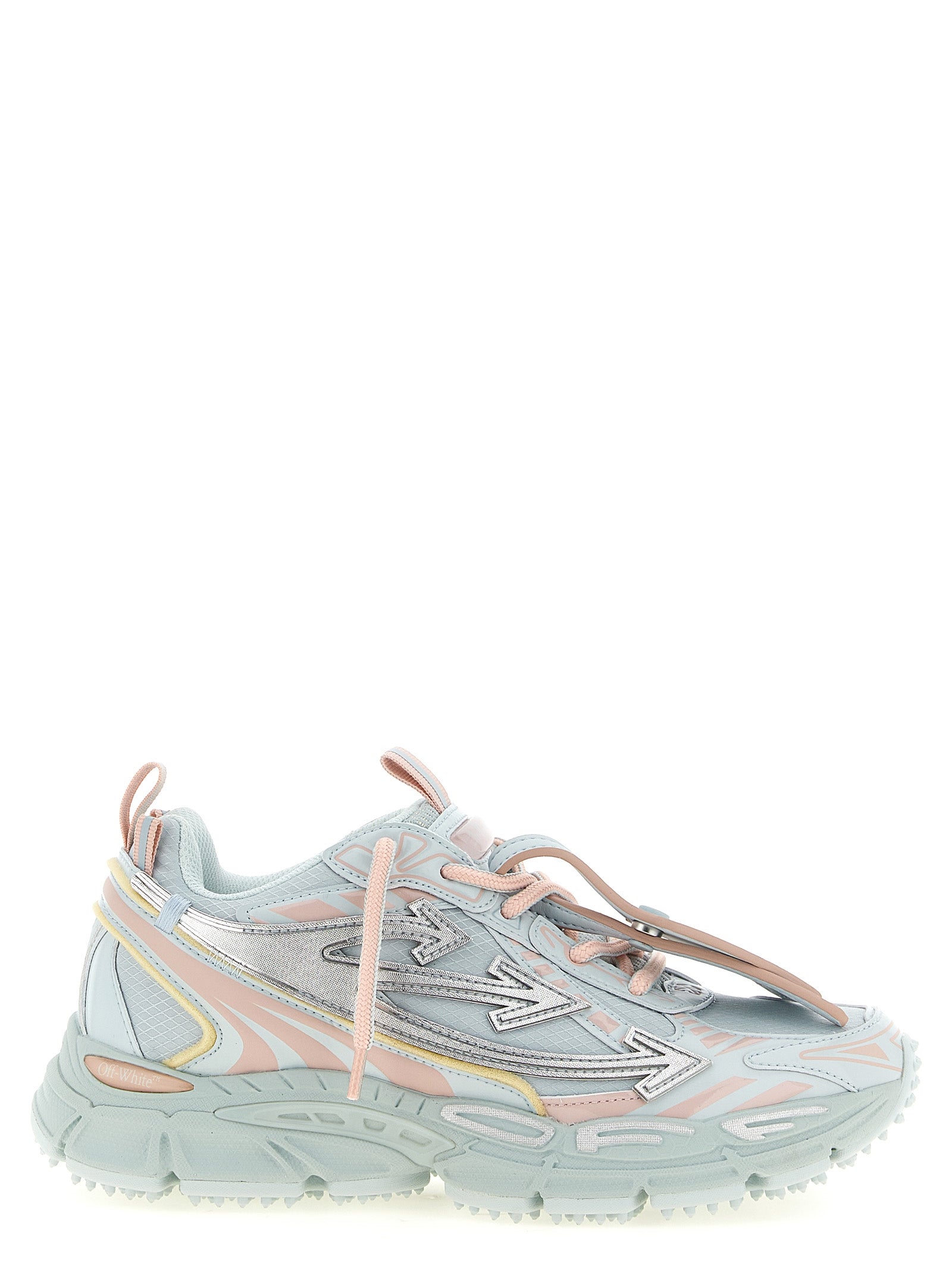 Blue Polyethylene Athletic Sneakers
