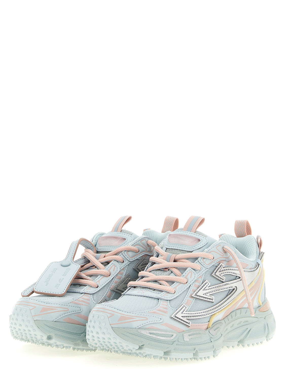 Blue Polyethylene Athletic Sneakers