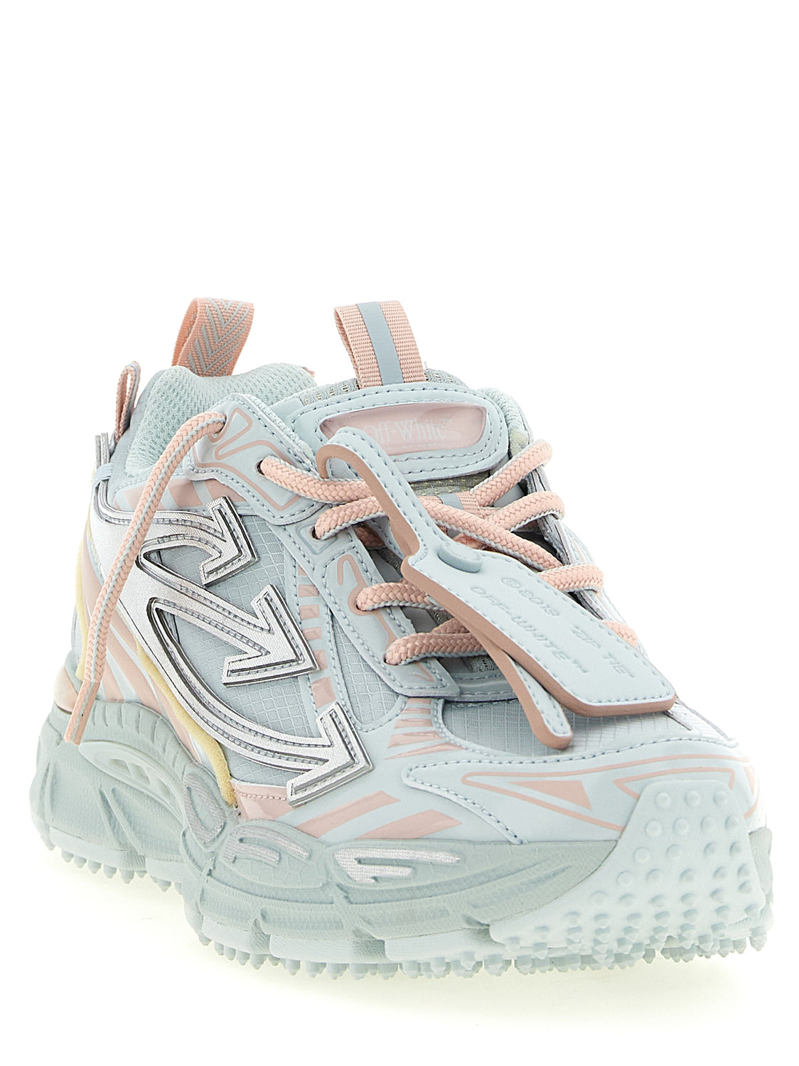 Blue Polyethylene Athletic Sneakers