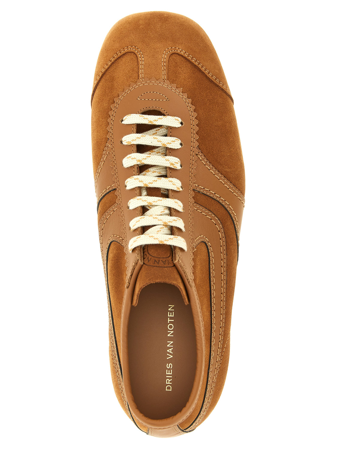 Beige Calfskin Low Top Sneakers