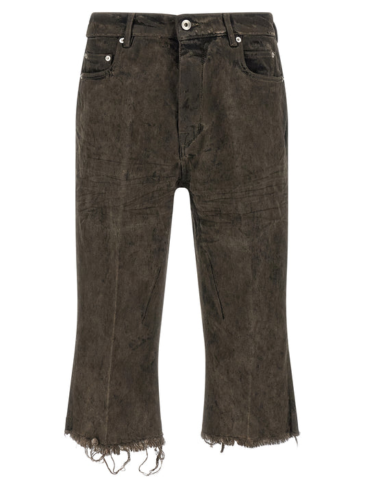 Gray Cotton Bermuda Shorts