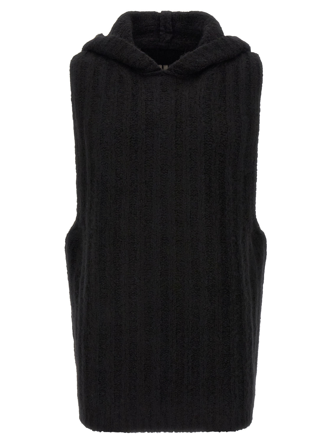 Black Cashmere Sleeveles Sweater