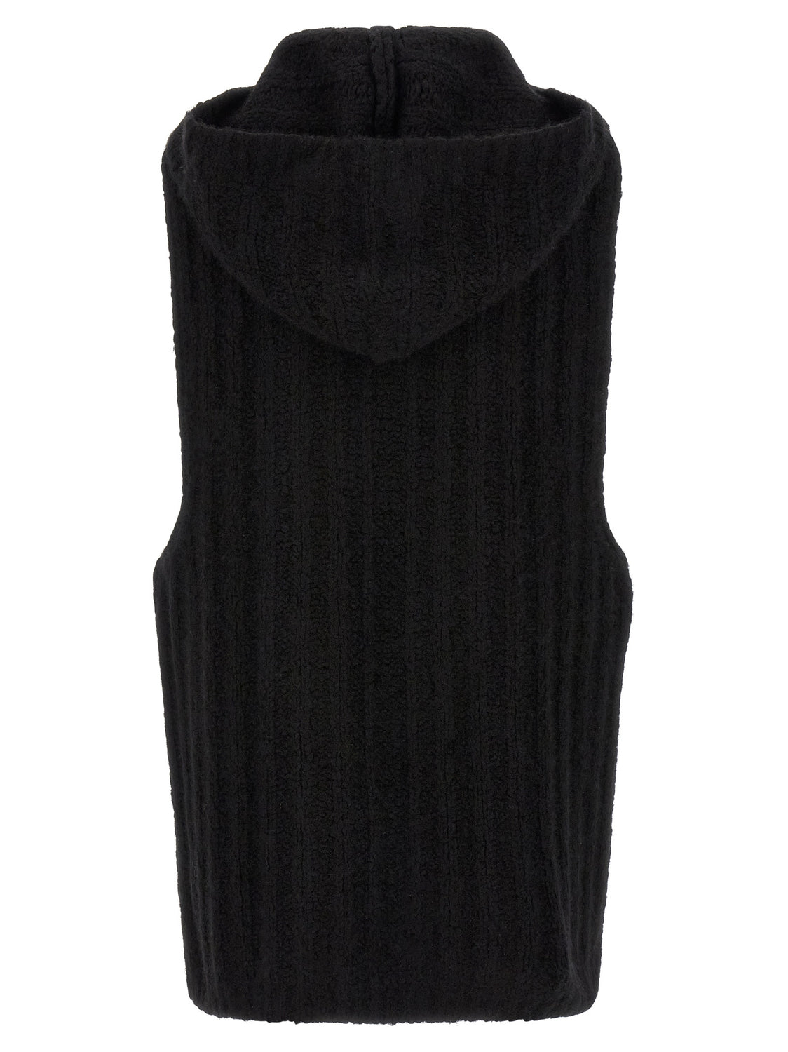 Black Cashmere Sleeveles Sweater