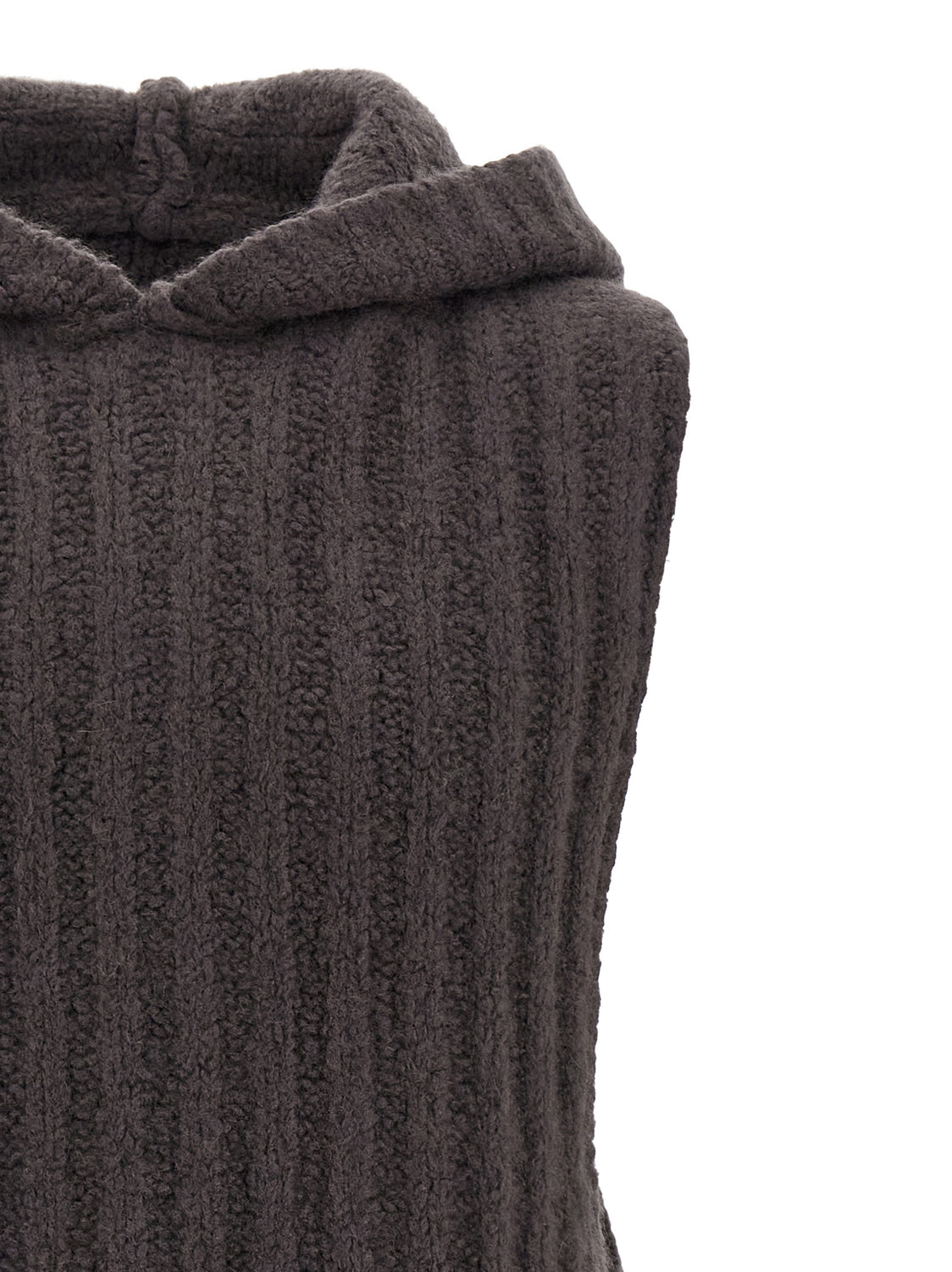 Gray Cashmere Sleeveles Sweater