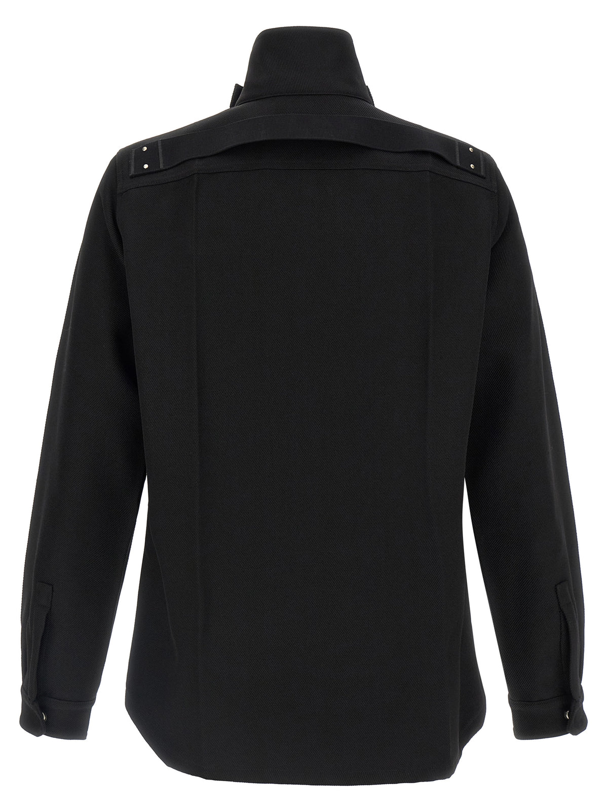 Black Cotton Full-Length Jacket