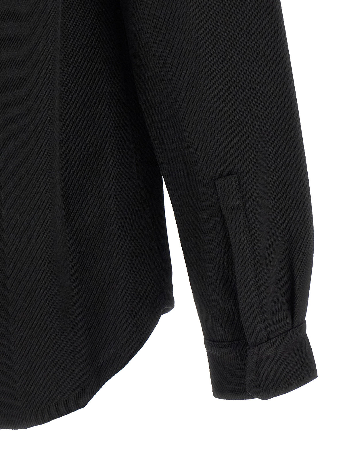 Black Cotton Full-Length Jacket